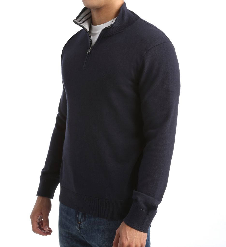 Big and Tall Solid 1/4 Zip Sweater-gs