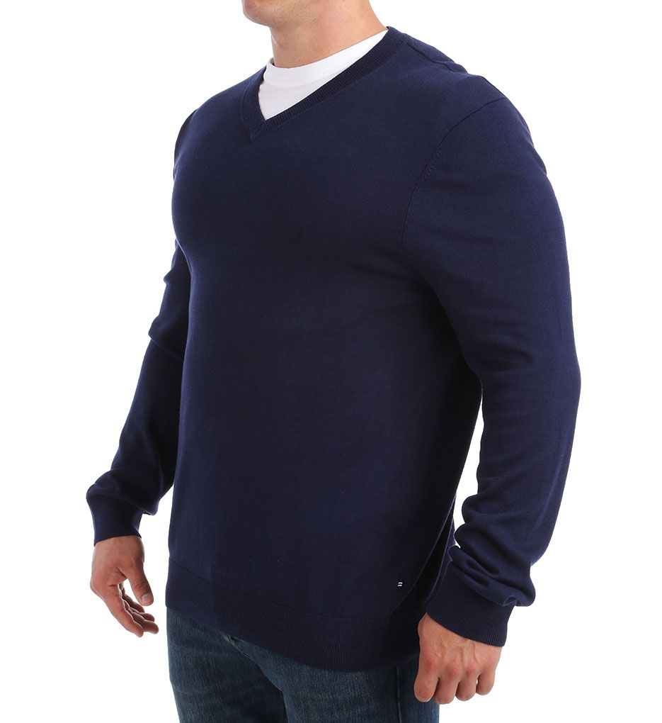 Big and Tall Cotton Modal V-Neck Sweater