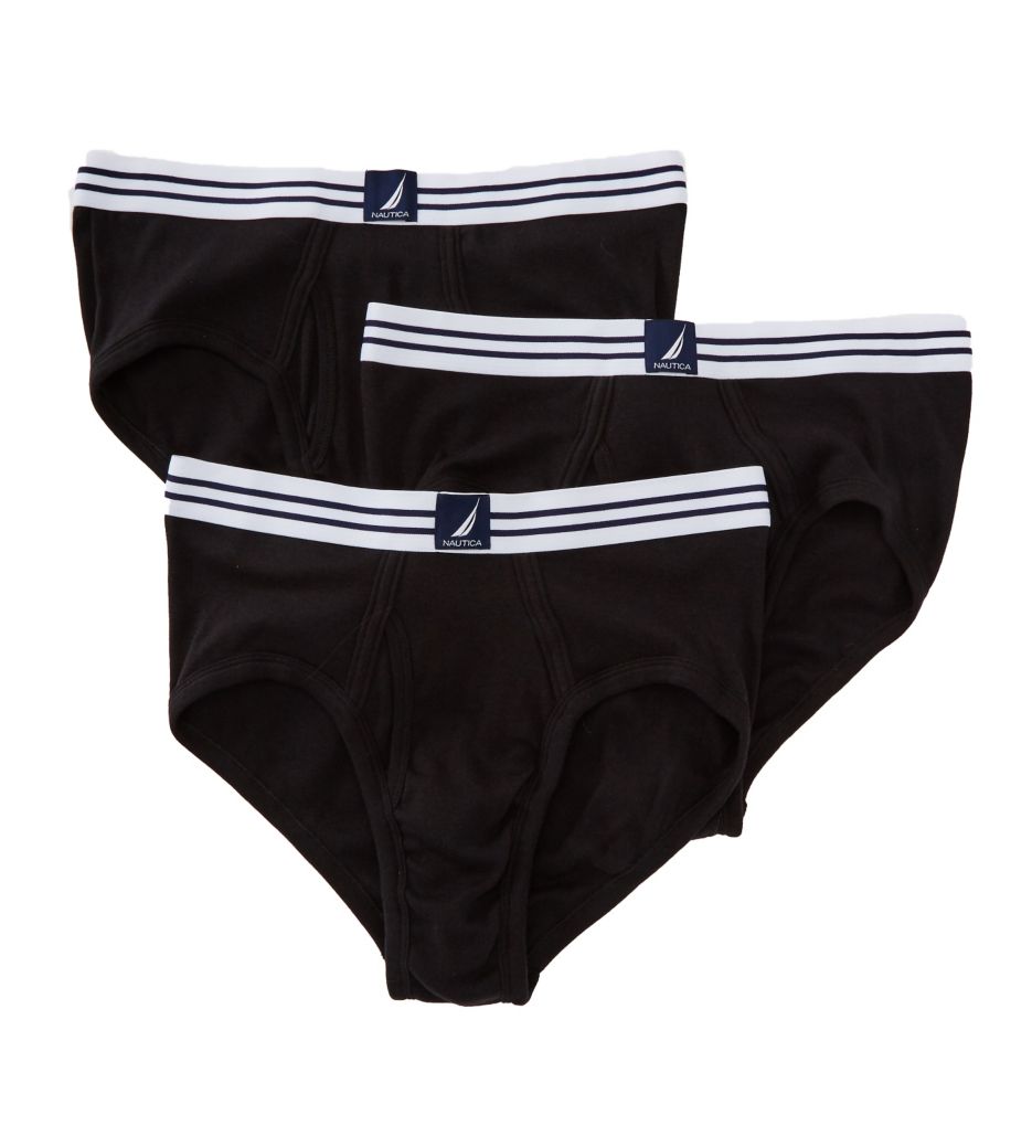 Nautica N60339 100% Cotton Fly Front Briefs - 3 Pack | eBay