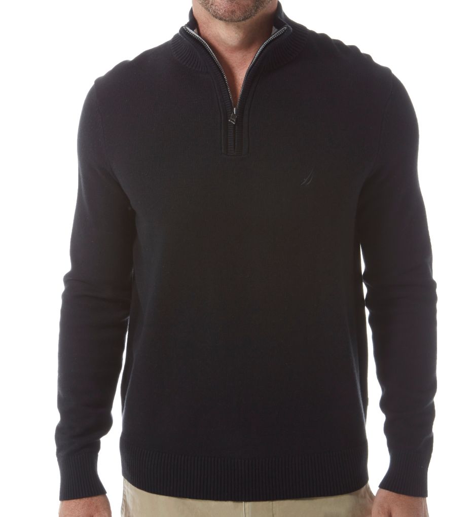 Big Man Pima Cotton 1/4 Zip Sweater-fs