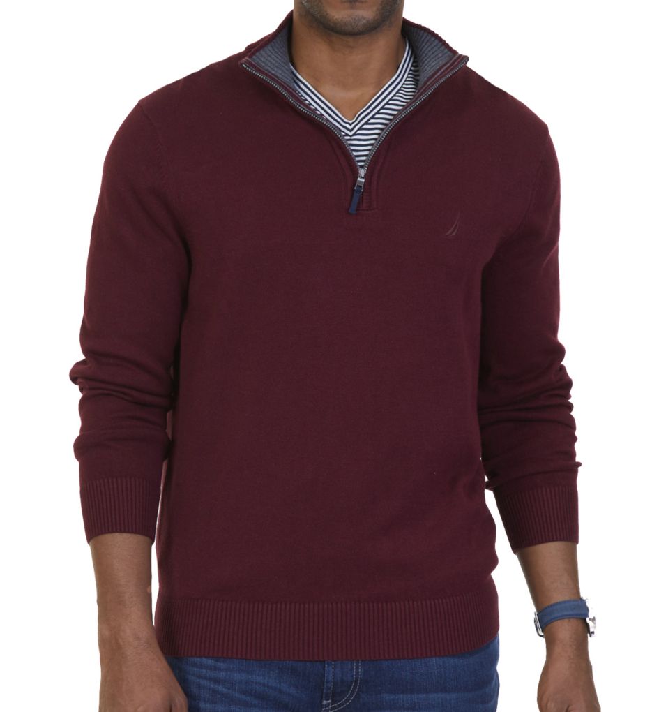 Tall Man Pima Cotton 1/4 Zip Sweater