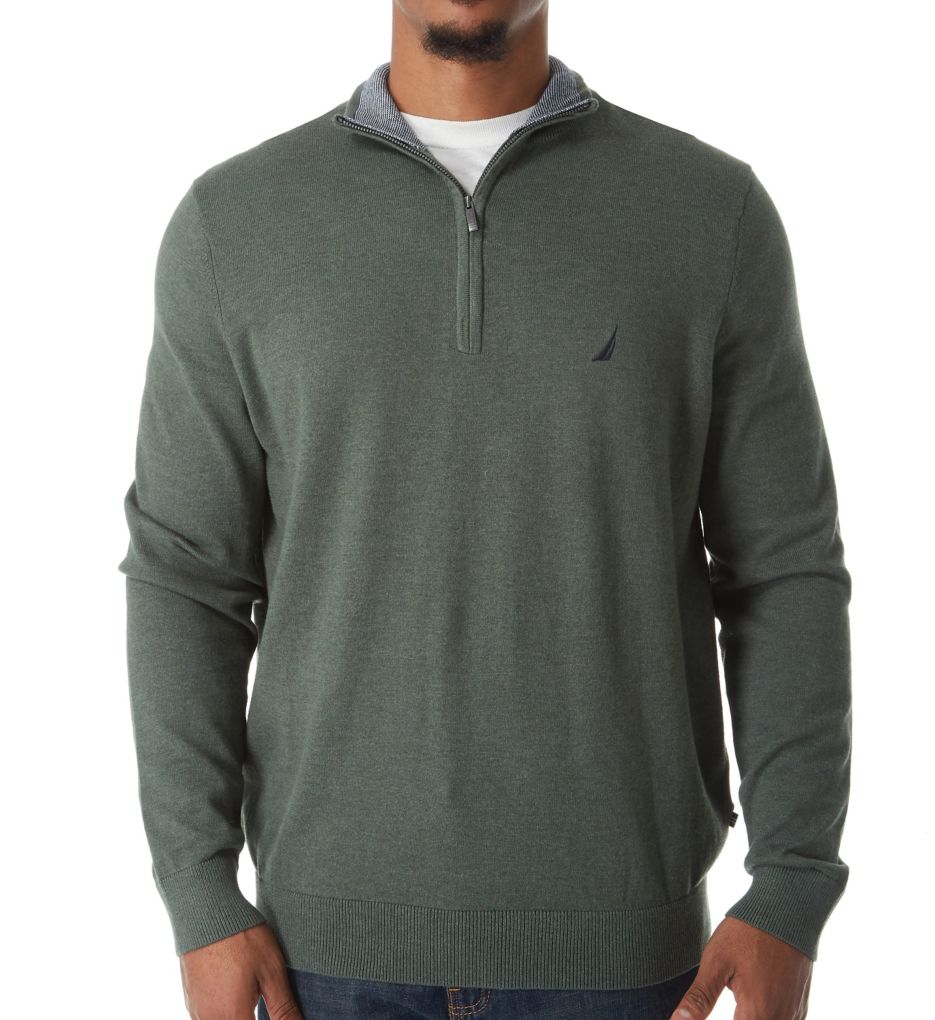 Big Man Cotton 1/4 Zip Sweater-fs