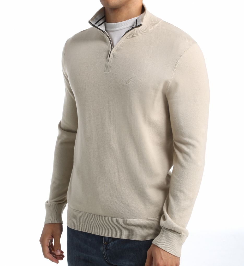 Solid 1/4 Zip Sweater