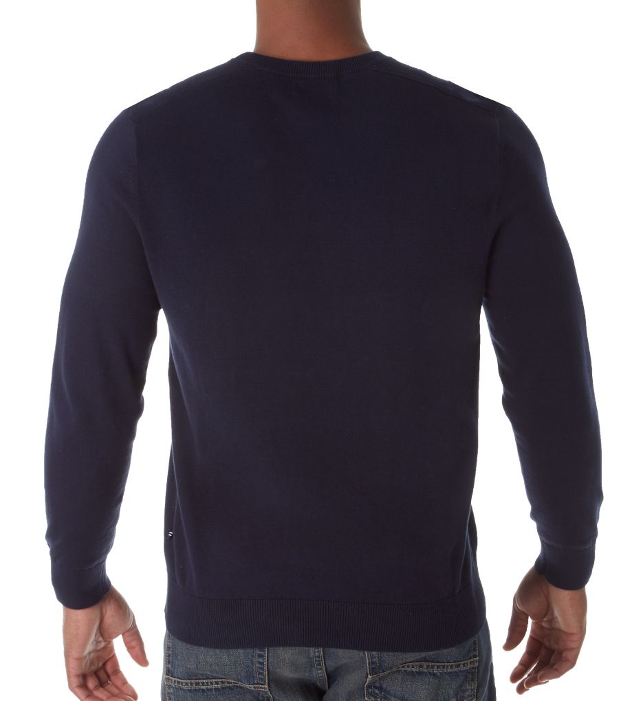 Solid 100% Cotton Crew Sweater