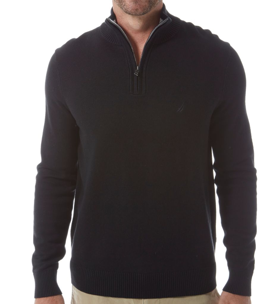 Pima Cotton 1/4 Zip Sweater-fs