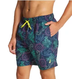 Tropical Print Swim Trunk Bright White M