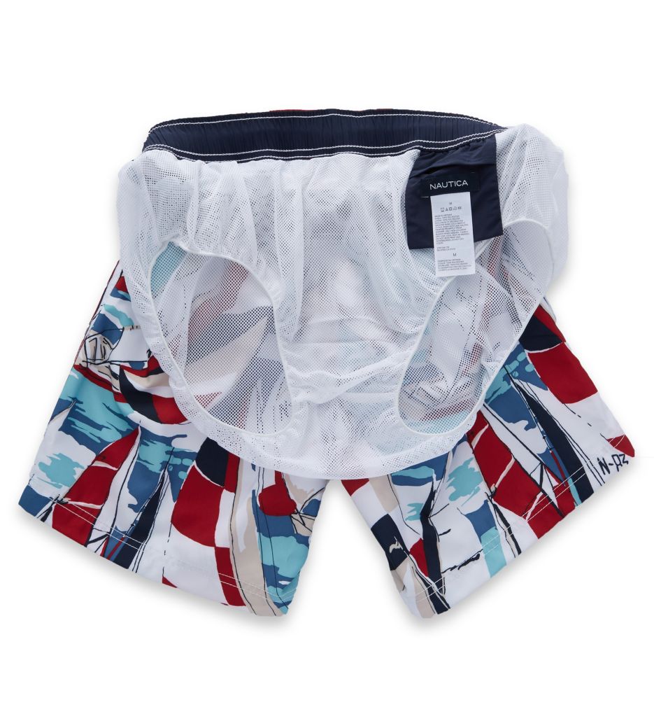 All Over Sailboat Swim Trunk-cs1