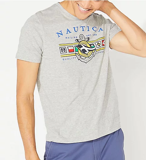 Nautica Colored Flags Anchor Crew Neck T-Shirt V01109