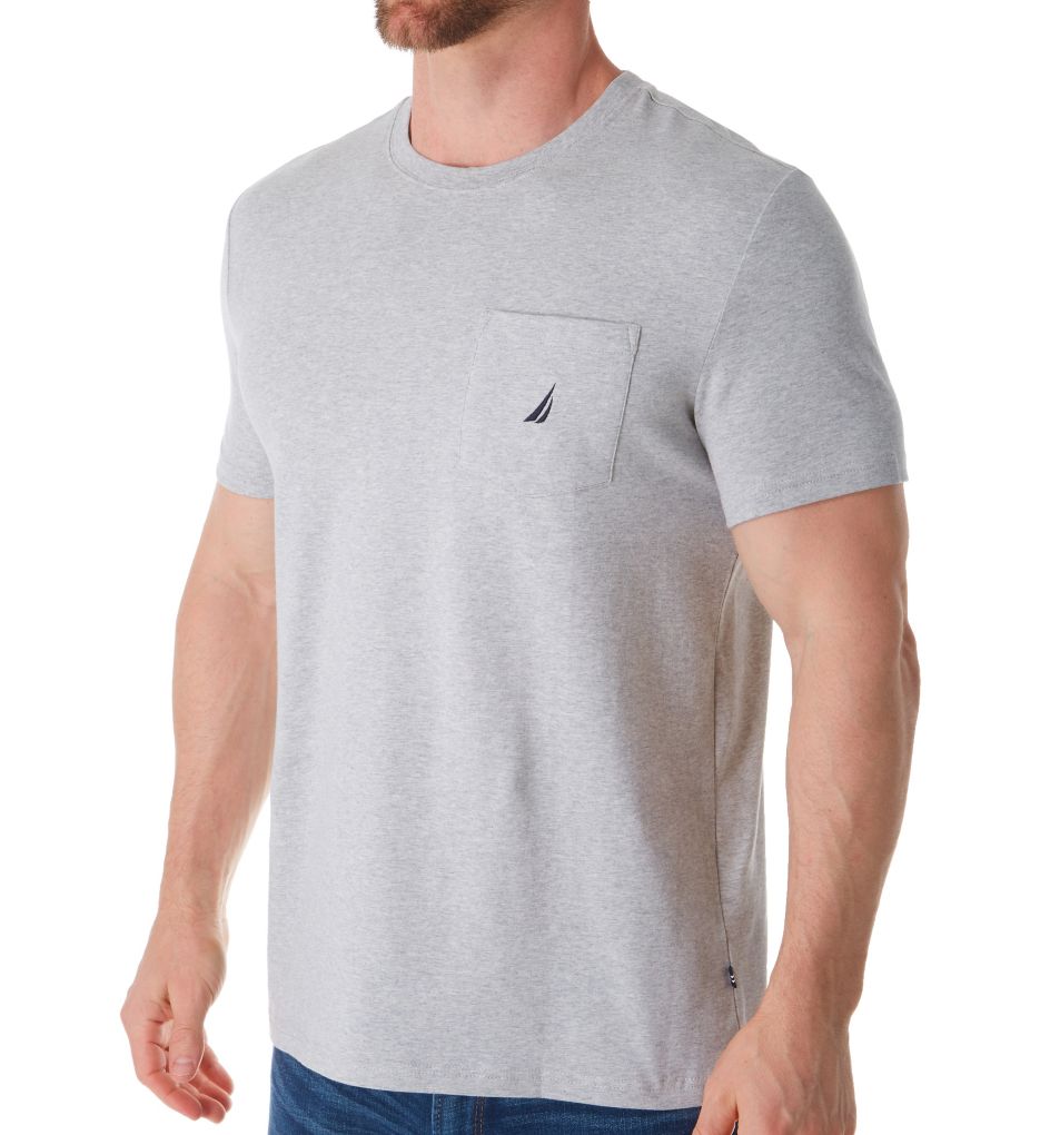 Solid Anchor Crew Neck Pocket T-Shirt