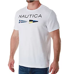 Nautica Flag Crew Neck T-Shirt BRIWHT M