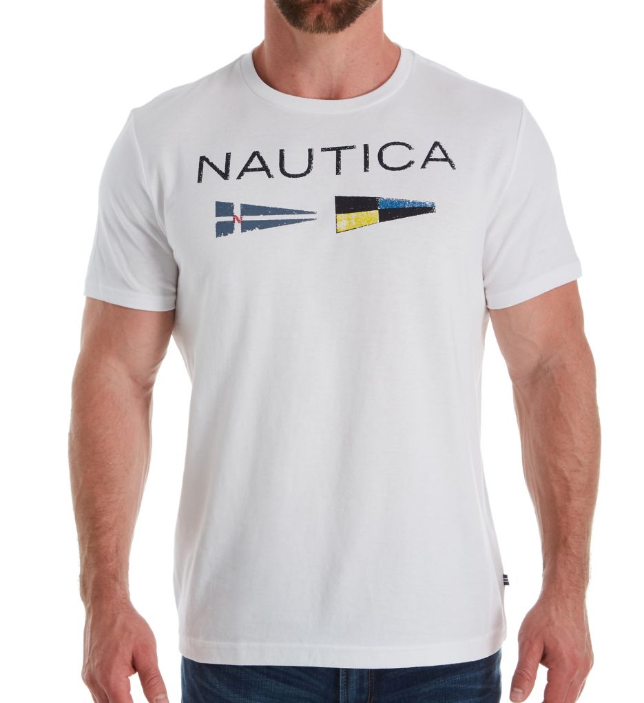 Nautica T-shirt with nautical flags