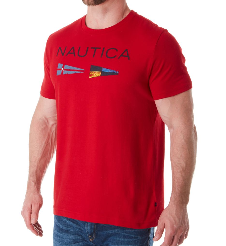 Nautica T-shirt with nautical flags