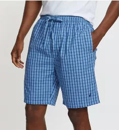 Anchor 100% Cotton Plaid Short Light French Blue M