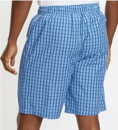 Anchor 100% Cotton Plaid Short Light French Blue M