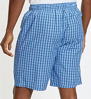 Anchor 100% Cotton Plaid Short Light French Blue M