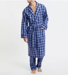 Anchor 100% Cotton Woven Robe J Navy S/M