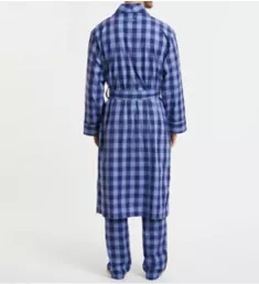 Anchor 100% Cotton Woven Robe J Navy S/M