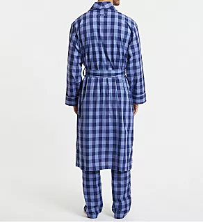 Anchor 100% Cotton Woven Robe J Navy S/M