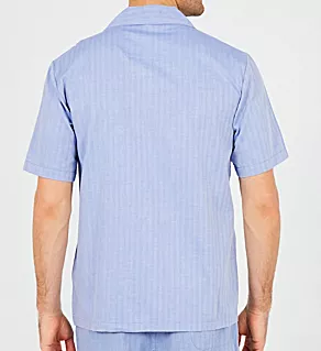 Anchor Herringbone Camp Sleep Shirt Herringbone/Blue Bone M