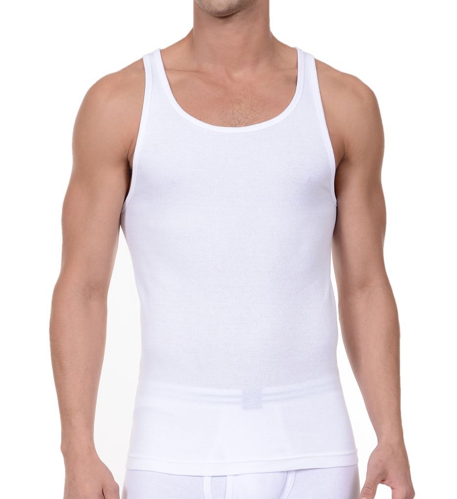 Cotton Ribbed Tanks - 3 Pack-fs