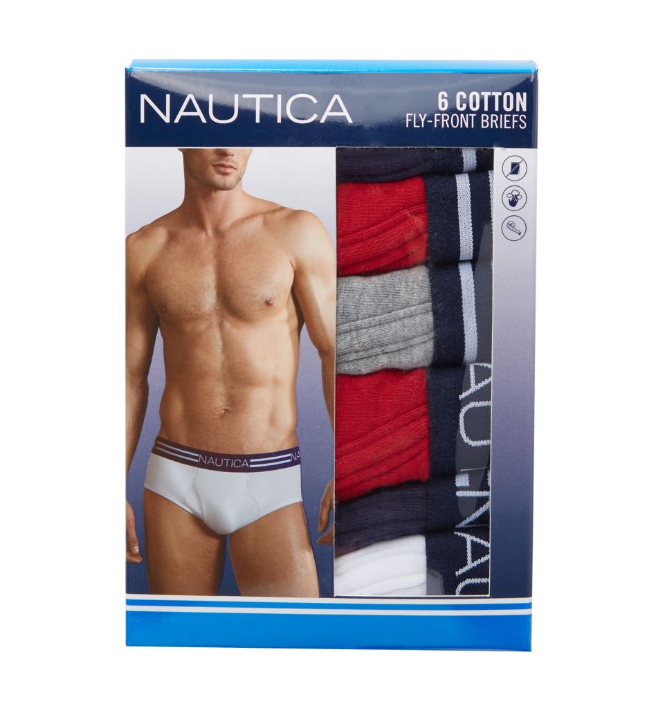 Fly-Front Cotton Briefs - 6 Pack-cs1