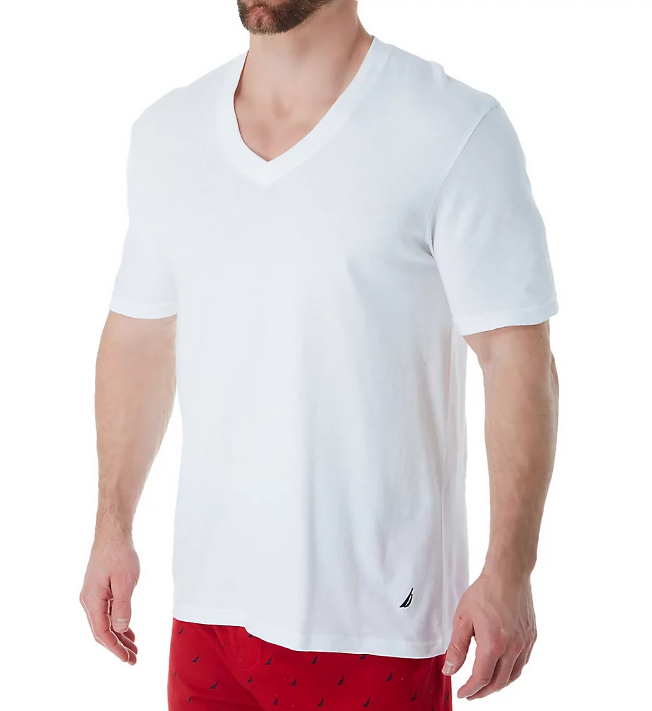 Cotton V-Neck T-Shirts - 3 Pack