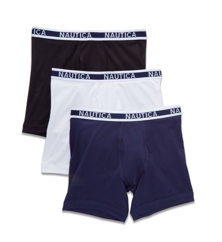 Cotton Stretch Boxer Briefs - 3 Pack BPEAW S by Nautica