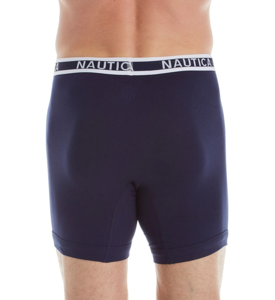 Nautica Men's Classic Cotton 3-Pack Fly Front Briefs, Peacoat