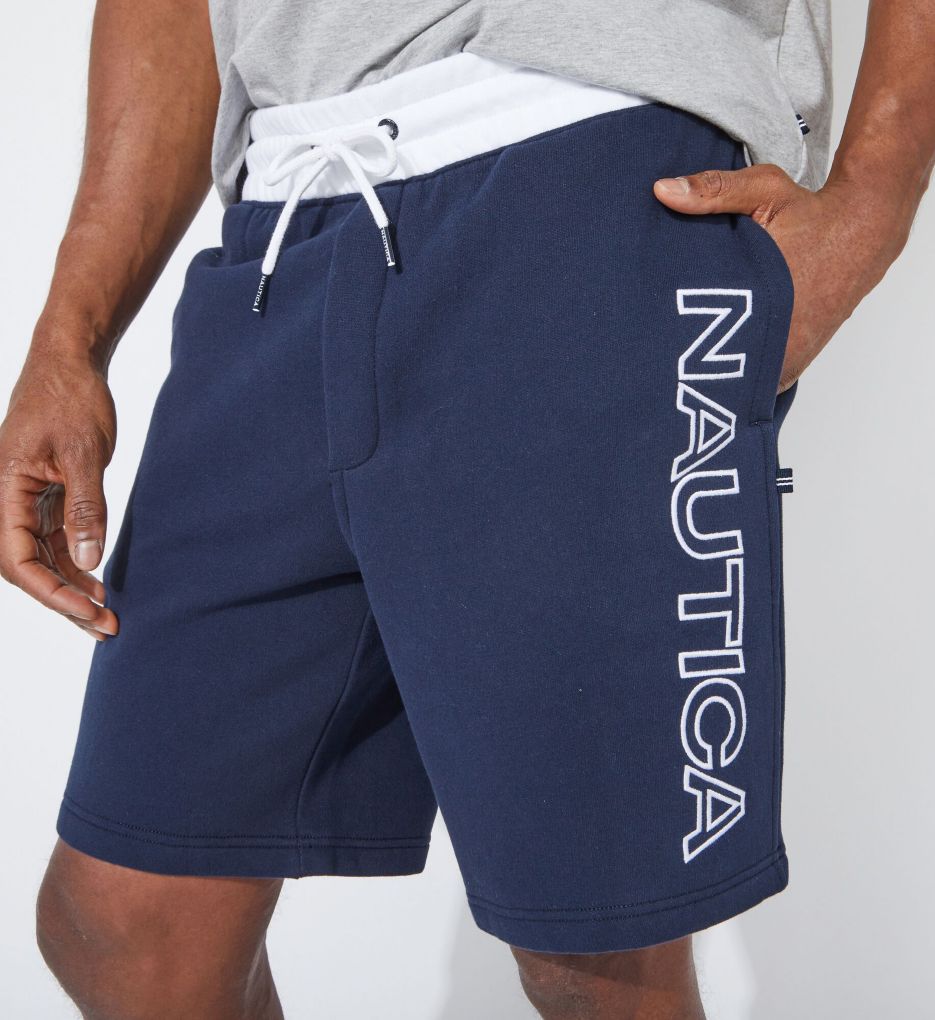 Emporio Armani Logo Swim Shorts Navy - Male - Large