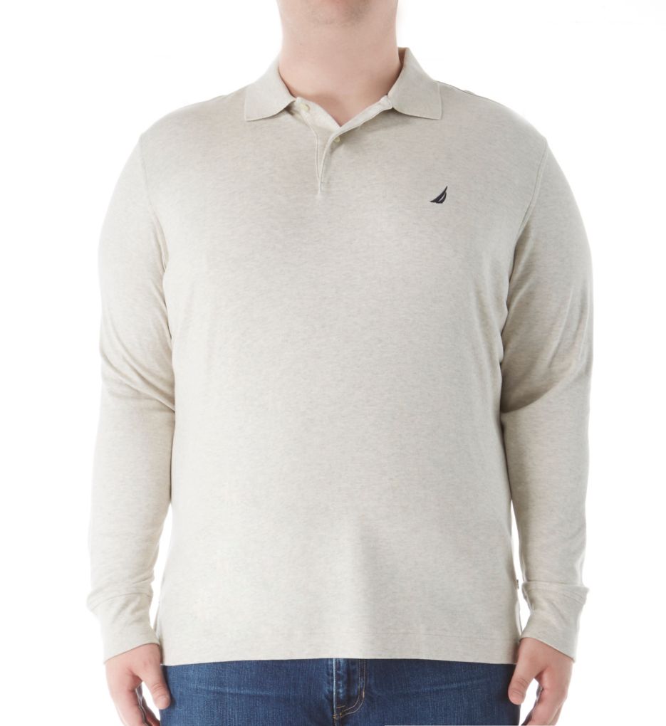 Tall Man Knit Long Sleeve Polo-fs