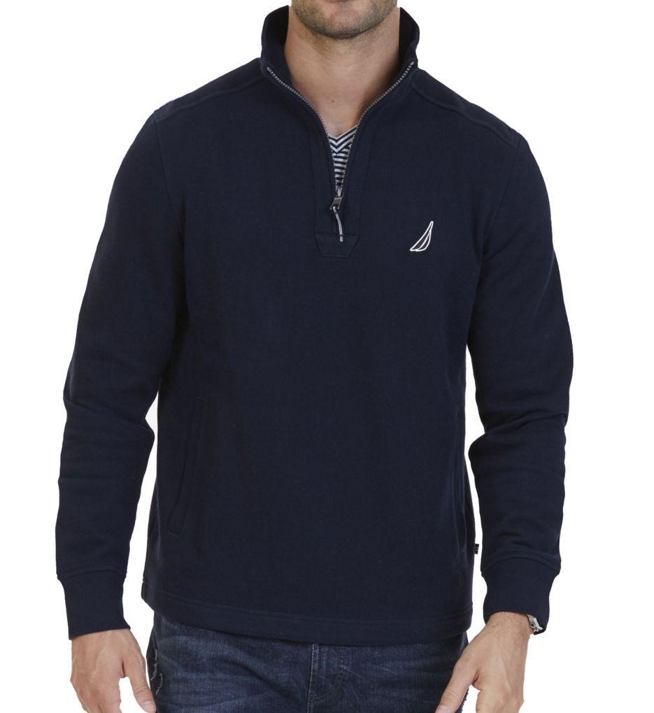 Big Man Long Sleeve 1/4 Zip Knit Sweatshirt