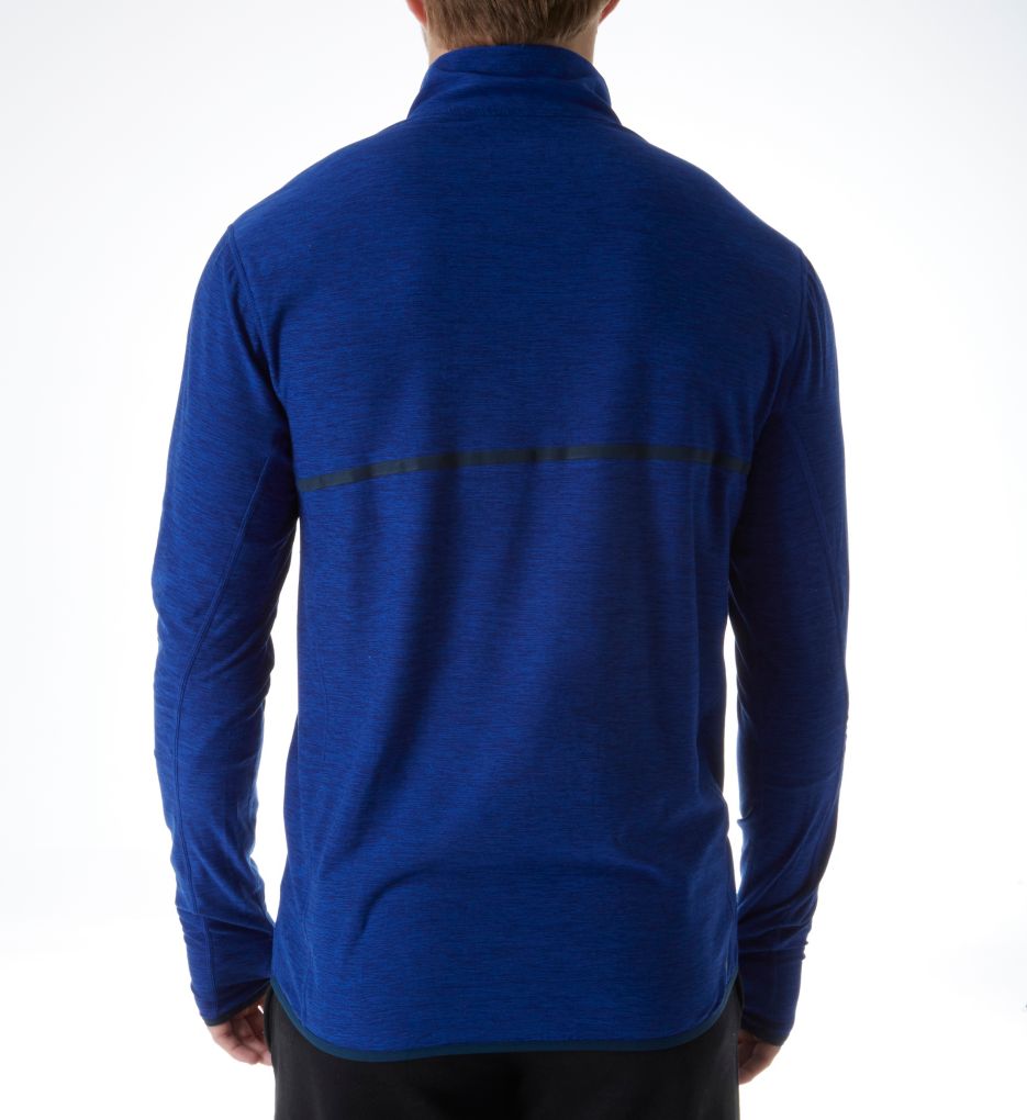 Space Dyed Quarter Zip Long Sleeve Shirt-bs