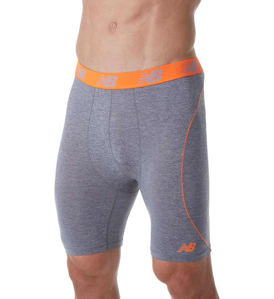 New Balance NB1001 NB Flex Performance 6 Inch Boxer Briefs (Cyclone/Lava Orange)
