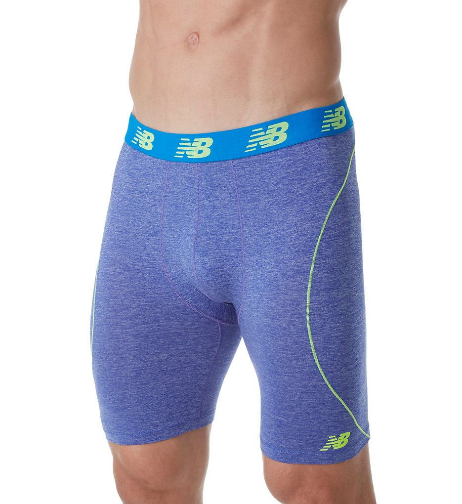 New Balance NB1001 NB Flex Performance 6 Inch Boxer Briefs (Marine Blue/Green)