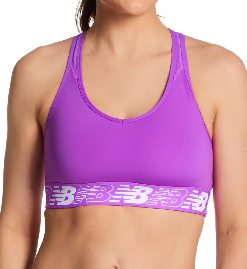 New Balance PACE BRA - Medium support sports bra - cosmic rose/pink 