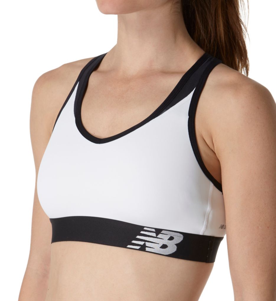 new balance white sports bra