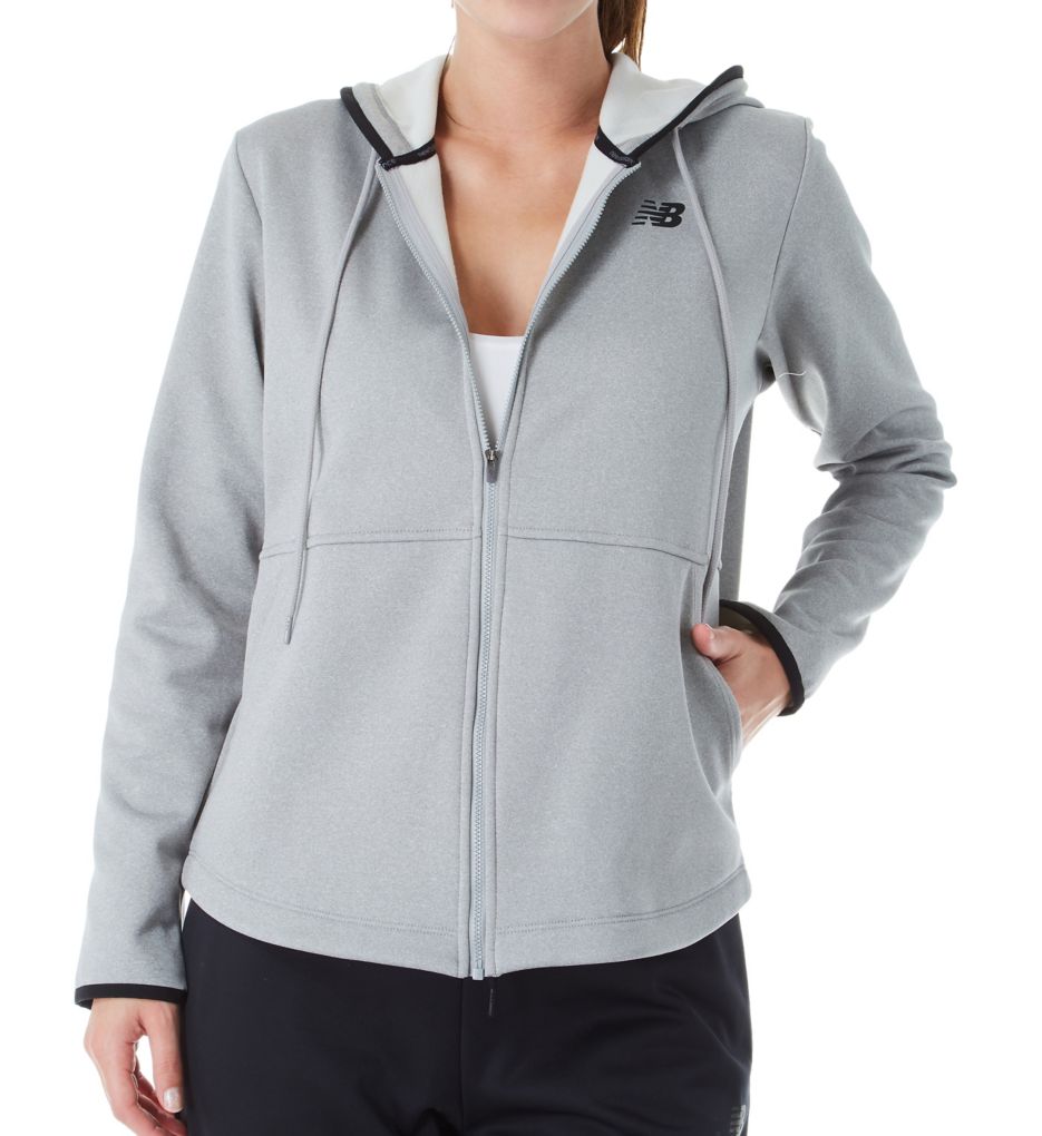 Buy New Balance Womens Relentless Performance Full Zip Hoodie Zinc