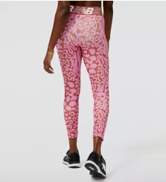 Relentless Printed Crossover High Rise 7/8 Tight Raspberry L