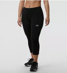 Accelerate Reflective Mid-Rise Capri Legging