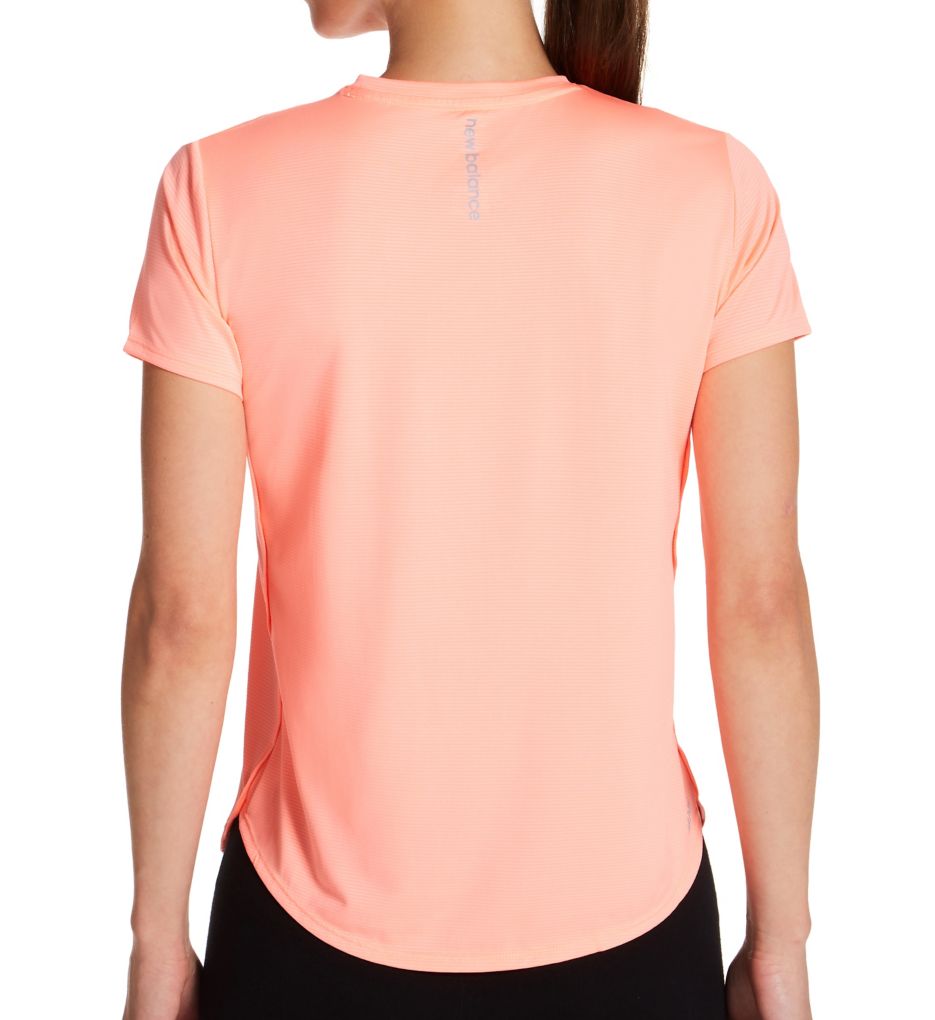 Accelerate Short Sleeve Tee Vivid Coral S by New Balance