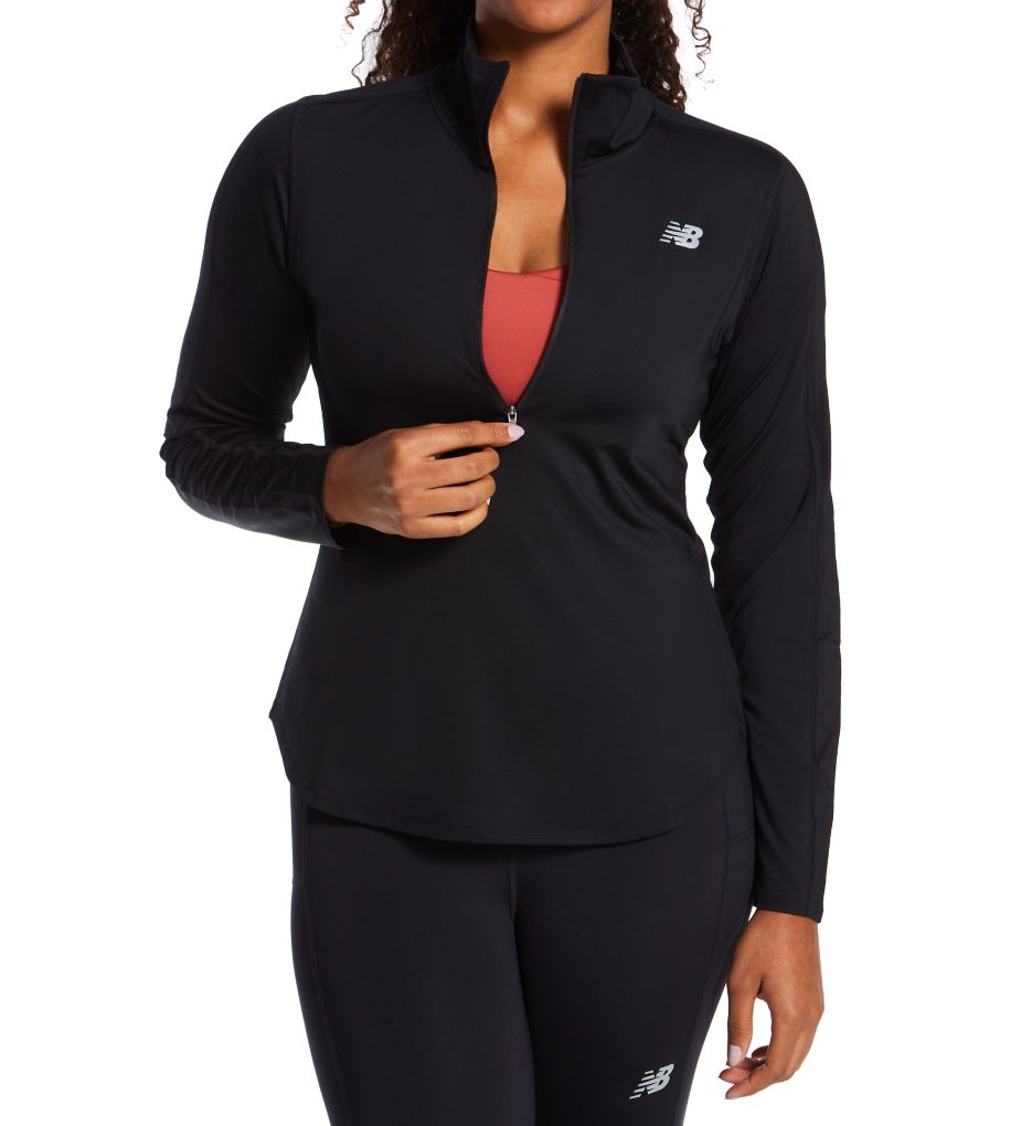 Accelerate Core 1/2 Zip Pullover Black L by New Balance