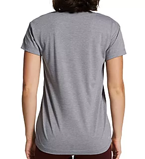 Relentless Ribbed Heather Tech Crew Neck Tee Athletic Grey S