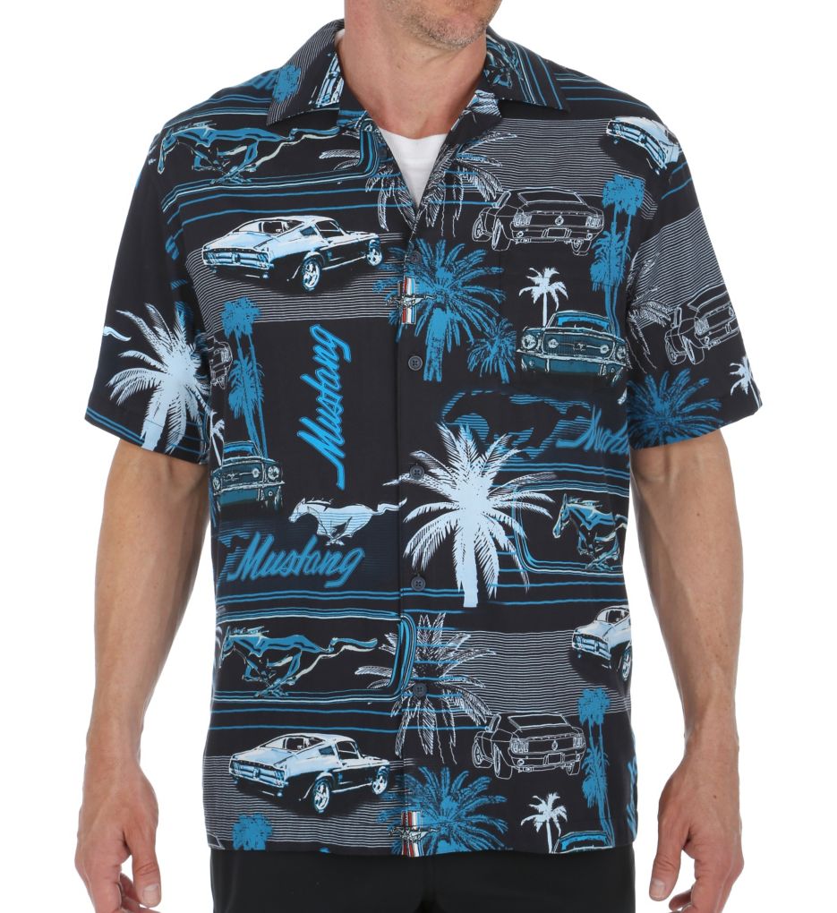 Mustang Palms Button Down Shirt-fs