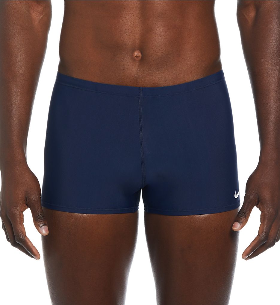 Solid Square Leg Swim Trunk Midnight Navy 34