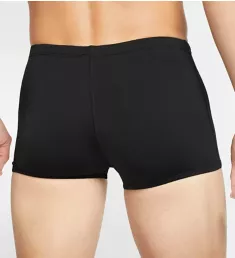 Hydrastrong Solid Square Leg Swim Trunk Black 38 Waist