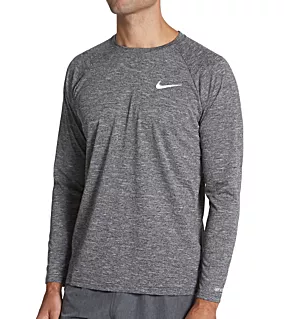 Dri-Fit Long Sleeve Heather Rashguard Black 2XL