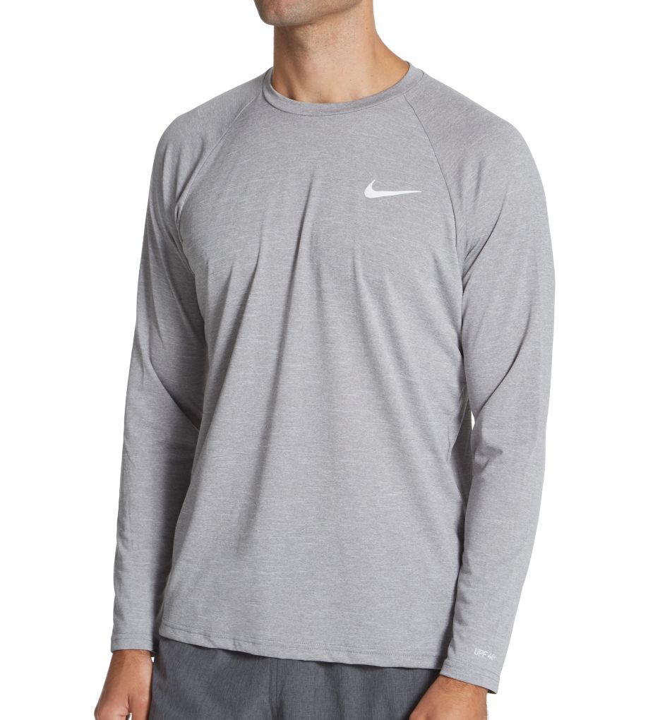 Dri-Fit Long Sleeve Heather Rashguard Particle Grey Heather M by