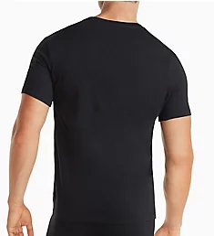 Everyday Cotton V-Neck T-Shirts - 2 Pack BLK S