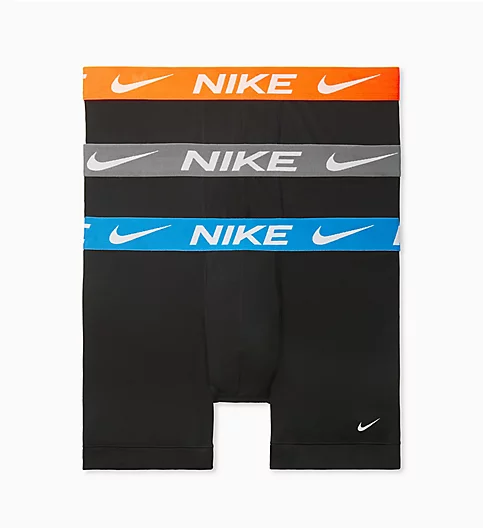 Essential Micro Boxer Brief - 3 Pack Black/Blue/Grey/Orange M by Nike
