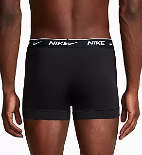 Essential Cotton Stretch Trunk - 3 Pack BLK L